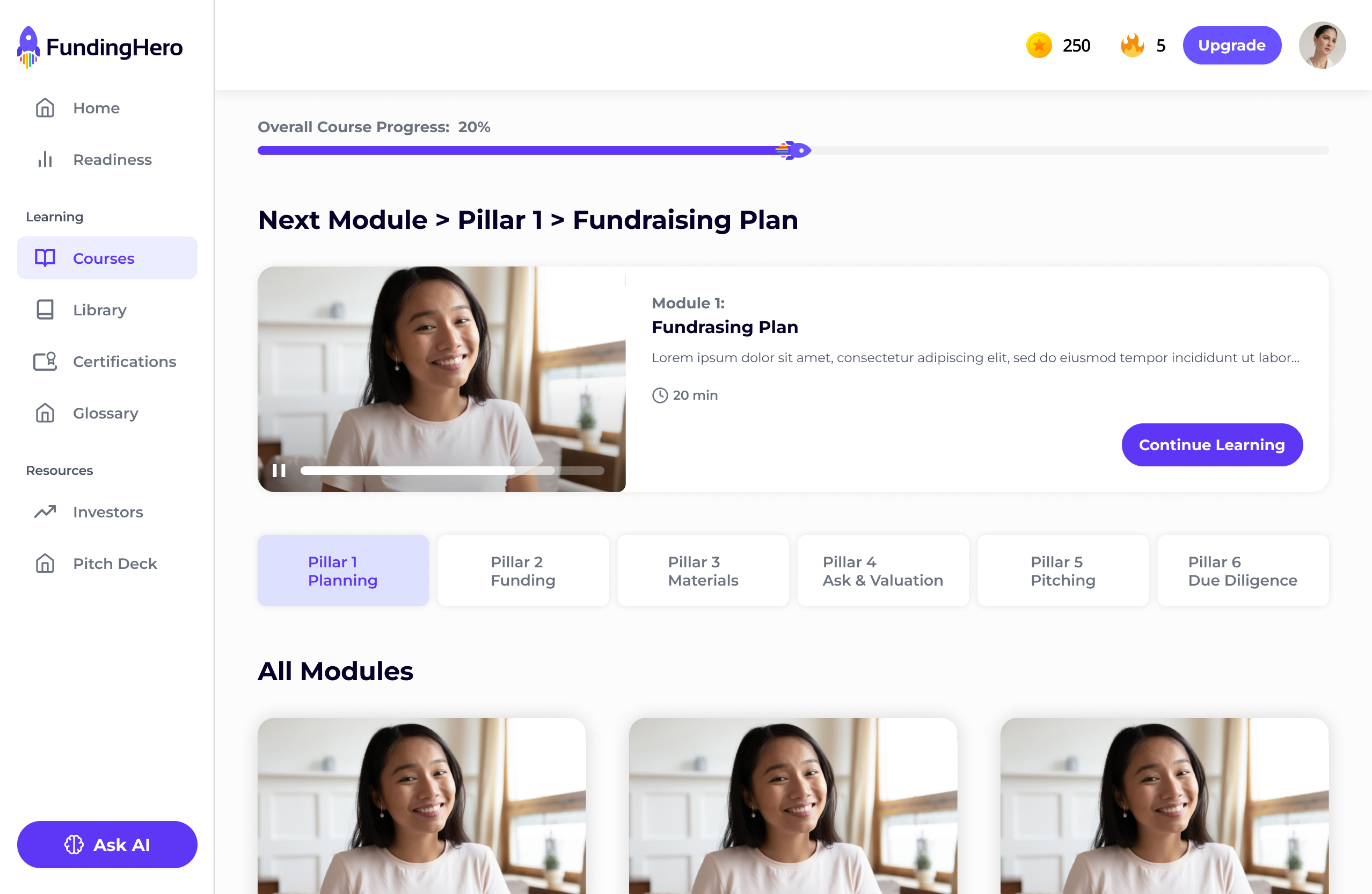 FundingHero app screen