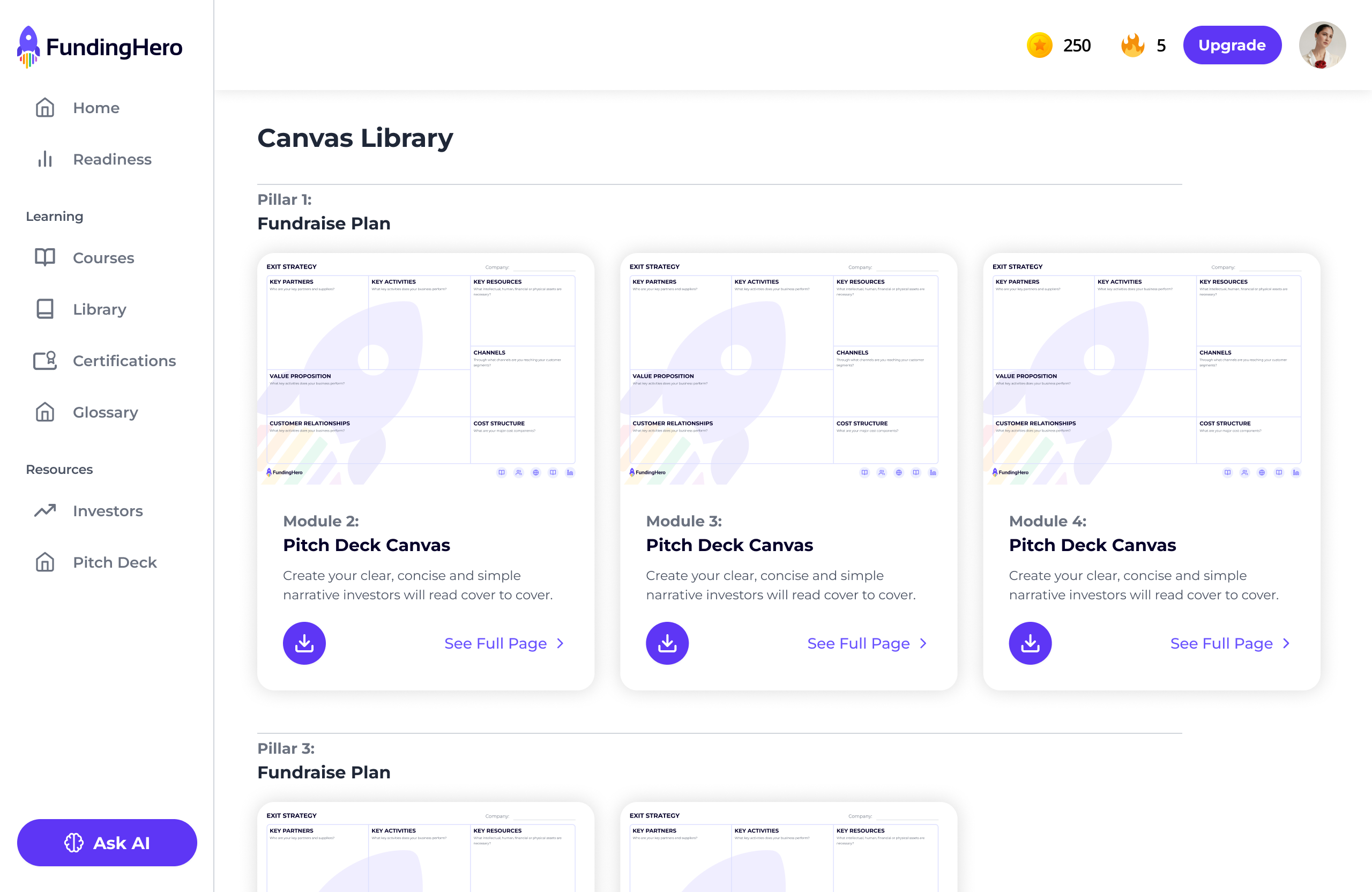 FundingHero app screen