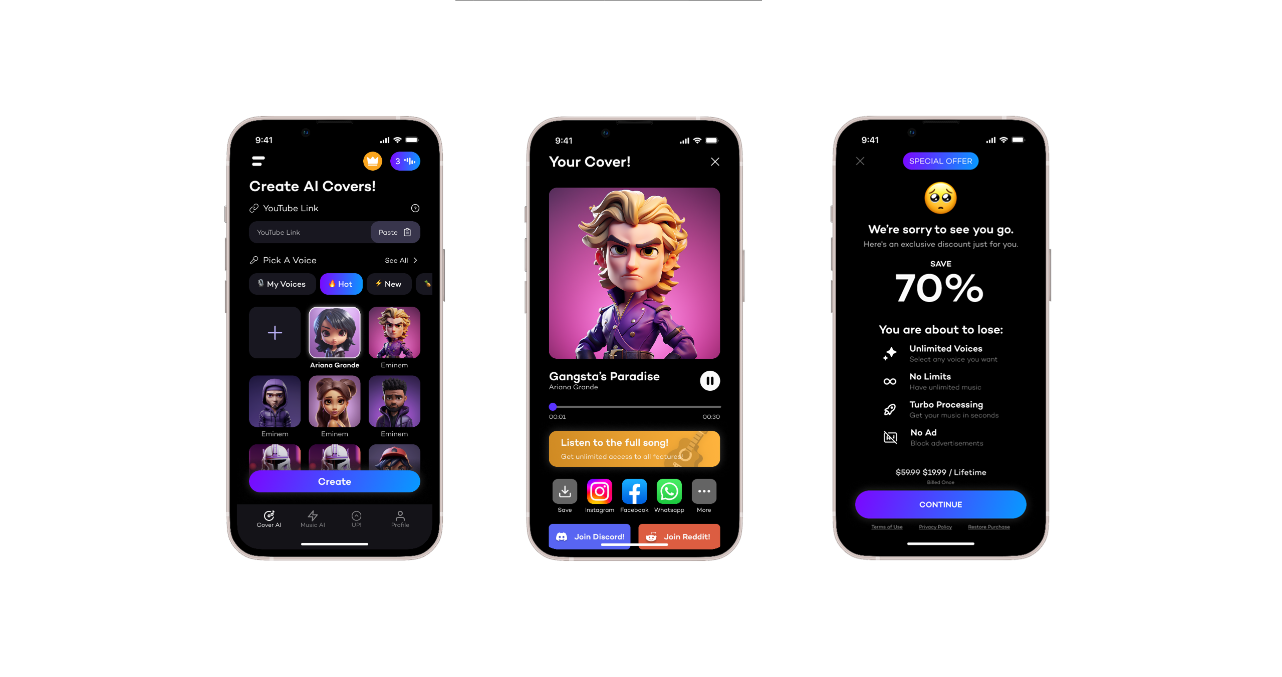 Music AI app screenshot