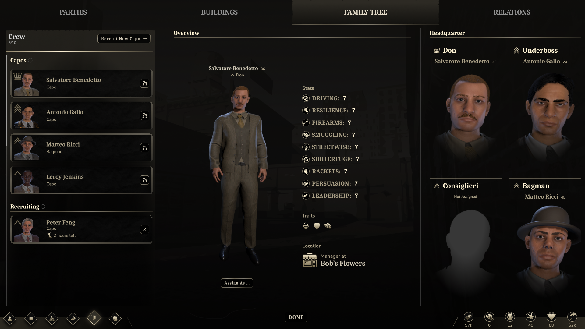 Silent Authority: Blood & Bourbon game screen